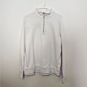 Good Man White 1/4 Zip Sweater